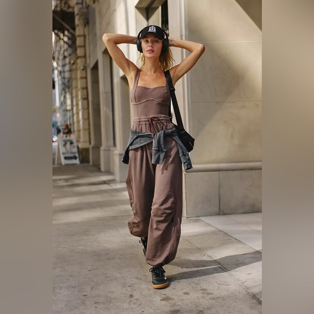 FP Movement Inbound Onesie Dark Espresso Brown NWOT Size L